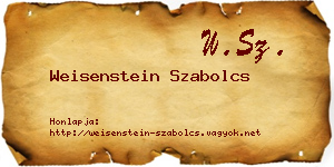 Weisenstein Szabolcs névjegykártya